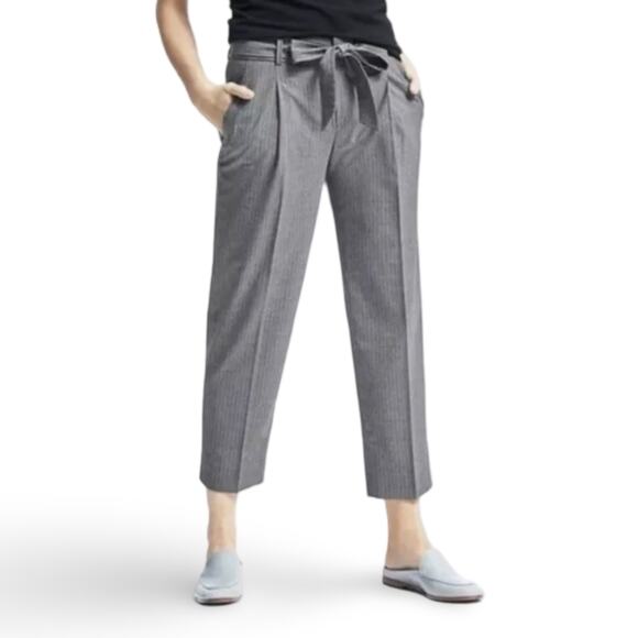 Banana Republic Avery Capri Pants 2P Blue White Striped Y2K Petite - Picture 3 of 9